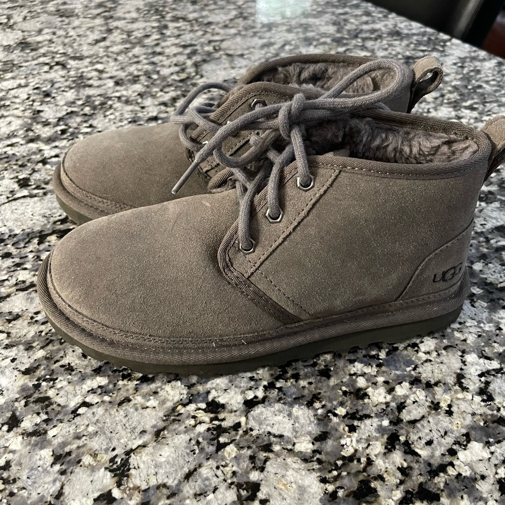 UGG Taupe Lace-Up Suede Boots - Picture 5 of 5